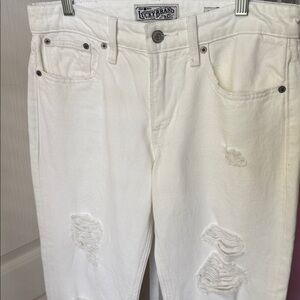Lucky Brand Cream Distressed Jeans - NWOT 27/4